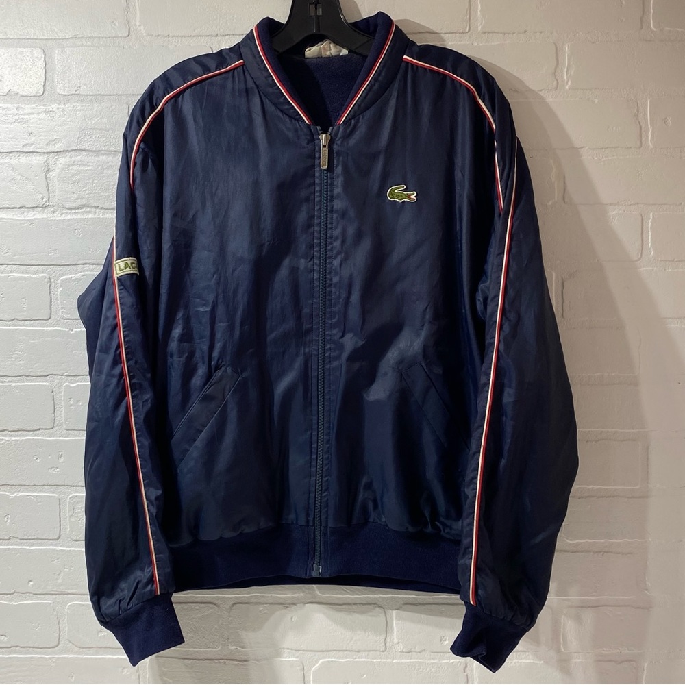 Vintage 70's Lacoste Terry Cloth Sports Wear Jacket - Large